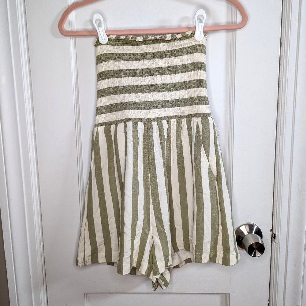 American Eagle | Tube Top Striped Romper ***MISSING BELT**